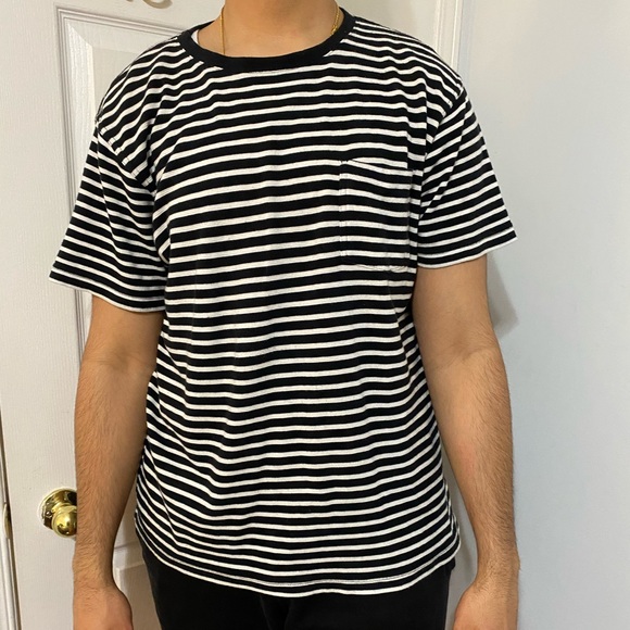 Black and White Striped T-Shirt - Picture 1 of 3